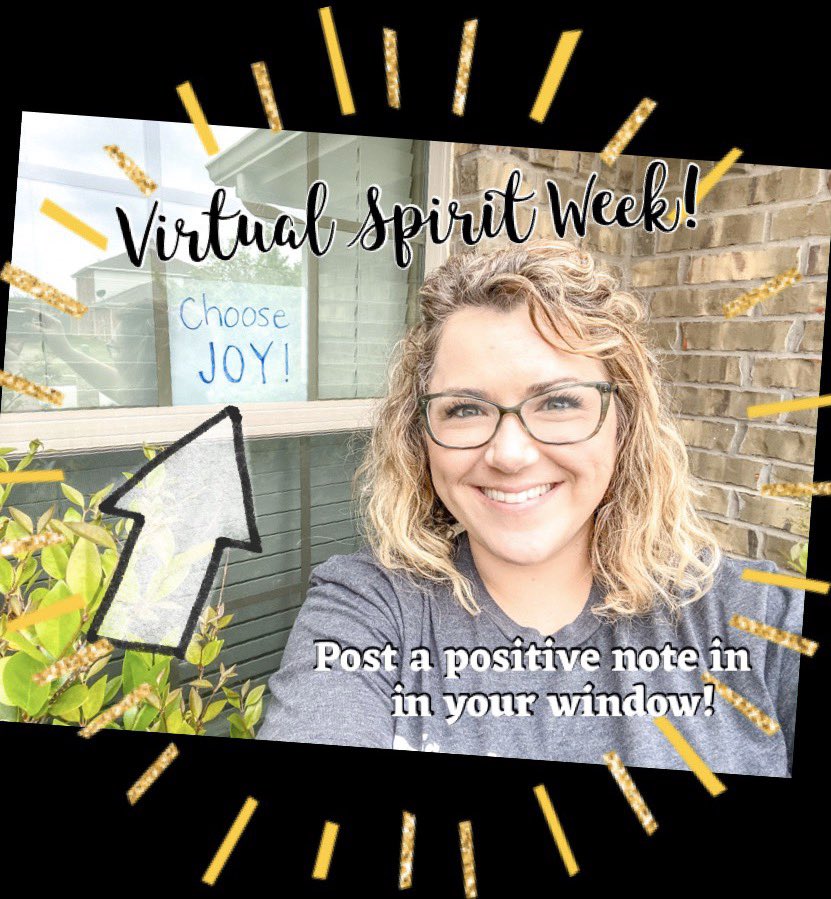 Our school is having a VIRTUAL SPIRIT WEEK! Today we posted positive messages in our window for everyone to see!  @herndonheroes  #KeepItSimple #RCISDJOY #ChooseJoy #SafeAtHome