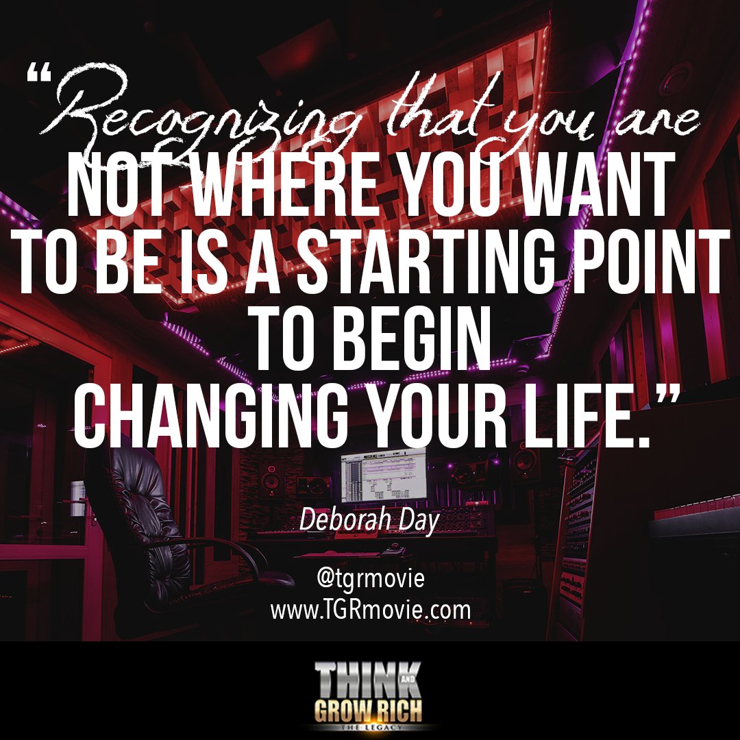 TGRmovie's tweet photo. "Recognizing that you are not where you want to be is a starting point to begin changing your life." - Deborah Day
#DeborahDay #start #fresh #new #now #takeaction #recognize #change #thinkandgrowrich #personaldevelopment #motivation https://t.co/Qbfn0zi6c5
