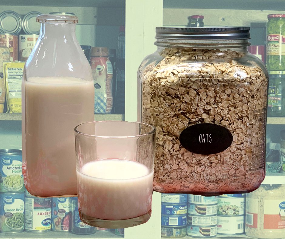 NoreensKitchen's tweet image. Got milk?  No?  You might have milk in your pantry right now and not even know it!  Today I am sharing how you can make oat milk with only a few ingredients to use for everything from Cereal to soup!  WATCH: bit.ly/2UPhLWt #PantryCooking #OatMilk #ShelfCooking #Homemade