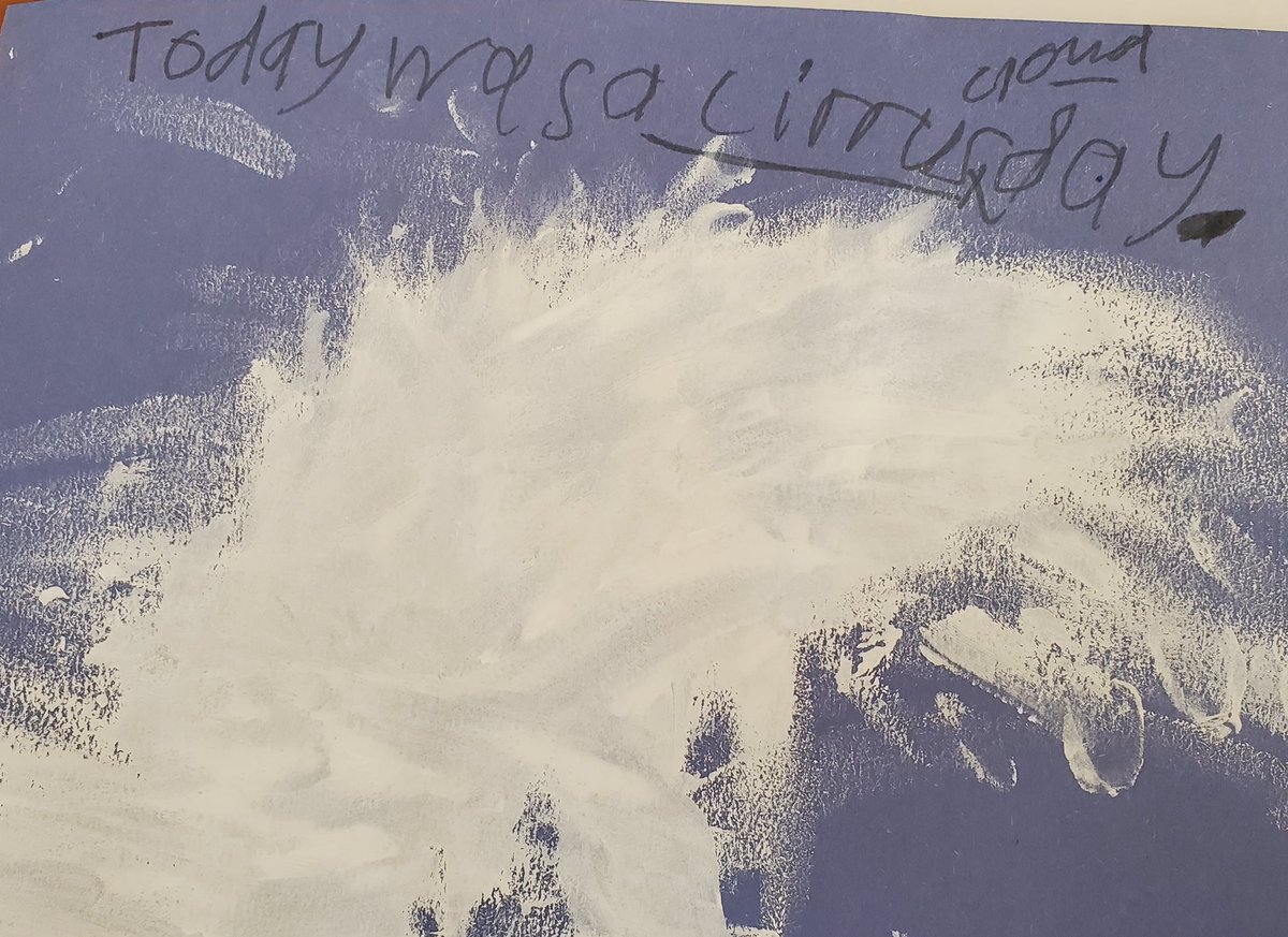 iTeachSTEMatRPS's tweet photo. Colin chose #TheCloudBook activity on our STEAM choice calendar. Today was certainly a perfect day for cloud hunting! Thanks for sharing! @Mrsjansheehan https://t.co/JDgZkzmPby