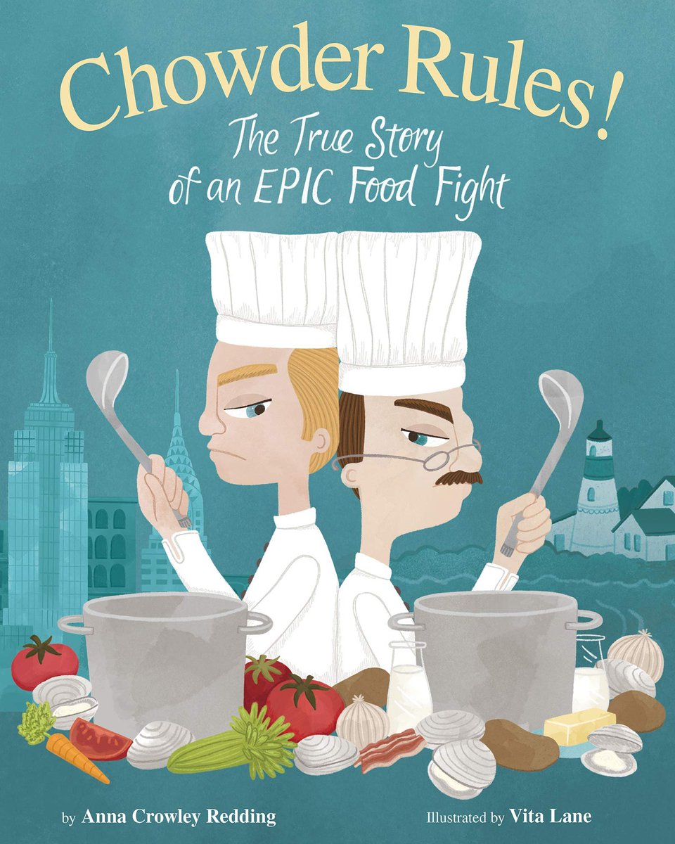 For  #IndieBookstorePreorderWeek, I recommend preordering CHOWDER RULES!: THE TRUE STORY OF AN EPIC FOOD FIGHT by  @AnnaRedding &  @artofVitaLane from  @printbookstore in Portland, MERelease Date: 10/13/20Publisher:  @islandportbooks