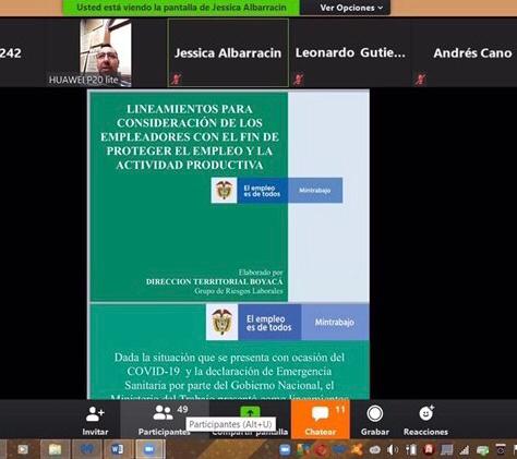 JessiealbaM's tweet photo. Agradecemos a todos los empresarios boyacenses que se conectaron a nuestra primer jornada virtual para despejar dudas sobre las medidas decretadas por @MintrabajoCol y preservar el empleo de los boyacenses. ¡Una jornada a favor de los empresarios y empleados! @ProTundama https://t.co/4IW3SIkBfX