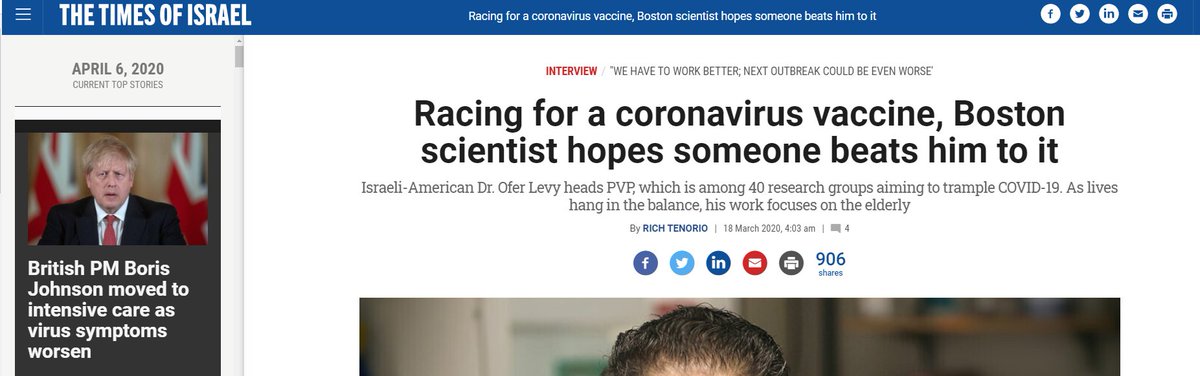 Vaccine regulations are much easier to get around, are much cheaper to produce and can be on the market it a fraction of the time. https://www.timesofisrael.com/racing-for-a-coronavirus-vaccine-boston-scientist-hopes-someone-beats-him-to-it/