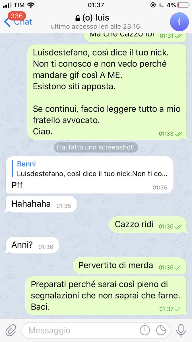 B. on X: Ragazze e ragazzi, è importante e vi prego, se lo trovate in  bacheca (malgrado l'ora) RT. Si chiama Luisdestefano, vi allego quanto mi  scrive su telegram. Vi scongiuro, non