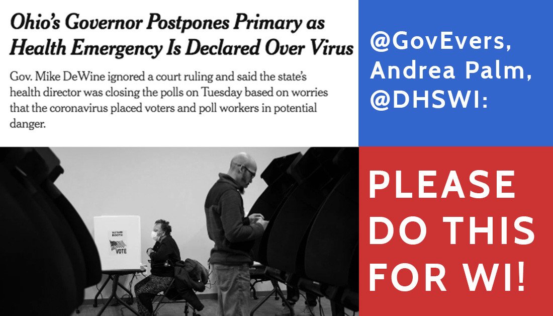 EXrayFuSion's tweet photo. RT @WestCoastBernie@twitter.com
Please stand firmly on the right side of history, @GovEvers@twitter.com, @DHSWI@twitter.com. If Ohio could do it, you can do it. #PostponeWisconsin #SafeVotingForWI
🐦🔗: https://t.co/wK6ZGWatqB
Apr 06, 2020, 16:43 · Mastodon Twitter Crossposter https://t.co/XW3Dntc1D6