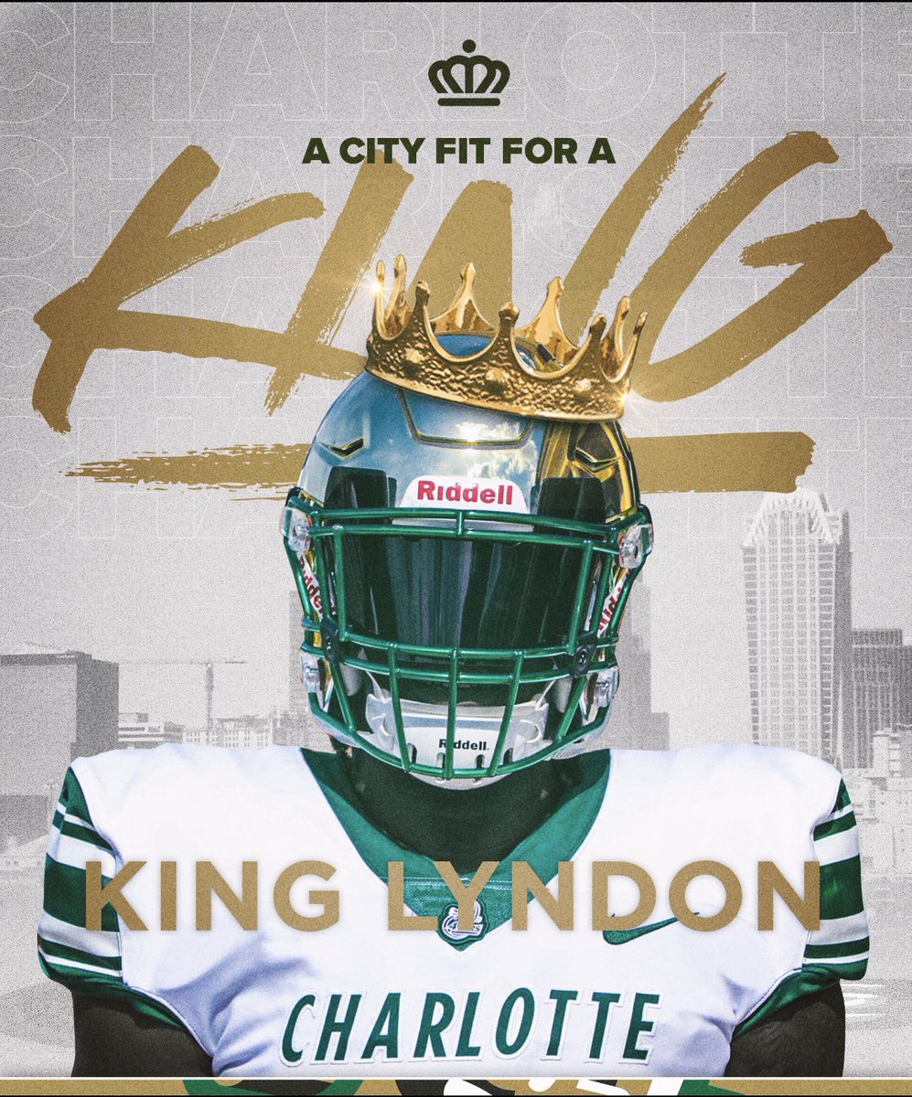 LyndonCooper5's tweet photo. God is Great! I am thankful and blessed to have Earned an offer from UNC Charlotte! #UNCC @CoachGrimes74 @CoachAshley11 @CoachHoon @CoachSimmonsFB @RecruitGeorgia! 🟢 https://t.co/eMAB2soMBZ