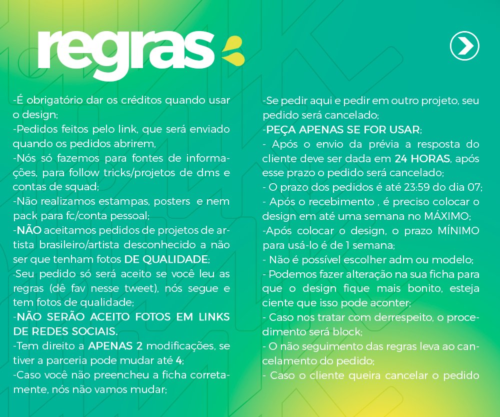 blinkdsgs's tweet image. Bem Vindos!! Leia as regras e as siga corretamente antes de pedir. Leia também a thread abaixo, para mais informações. Qualquer dúvida chamar na dm💛 
Link do cronograma de pedidos: docs.google.com/spreadsheets/d…