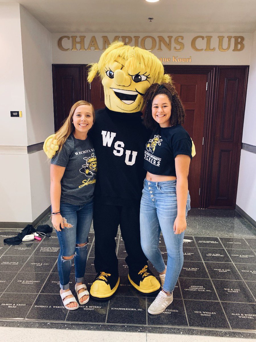 haydock_kadie's tweet photo. @Wu_Shock @WichitaState @GoShockers @ShockerAlumni @PresidentWSU @wsuShockBlock @WichitaStatePD Miss this💛💛 @Mariah_Sully https://t.co/aSHcuqY45t