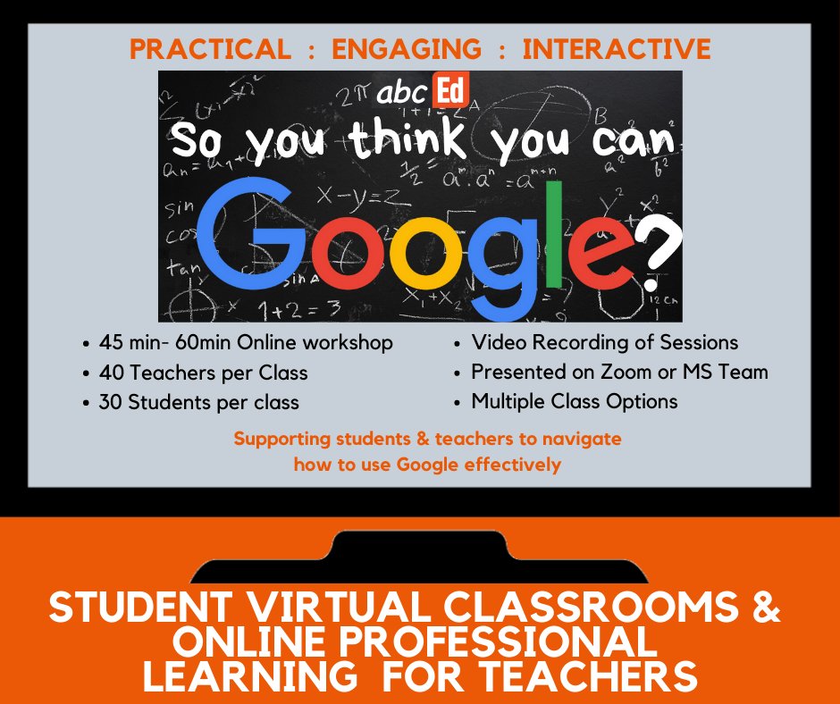 Online student classes &amp; Teacher PD. Helping students and teachers to use Google Search via Zoom or MS Teams -  mailchi.mp/43efd7c4aad6/h…