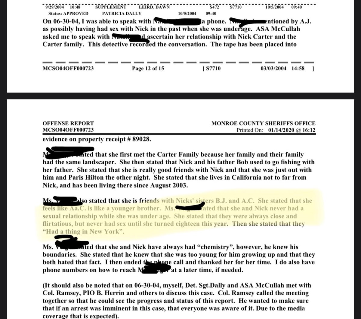 The next tweets in the thread will be the parts of the police report that we highlighted above.
