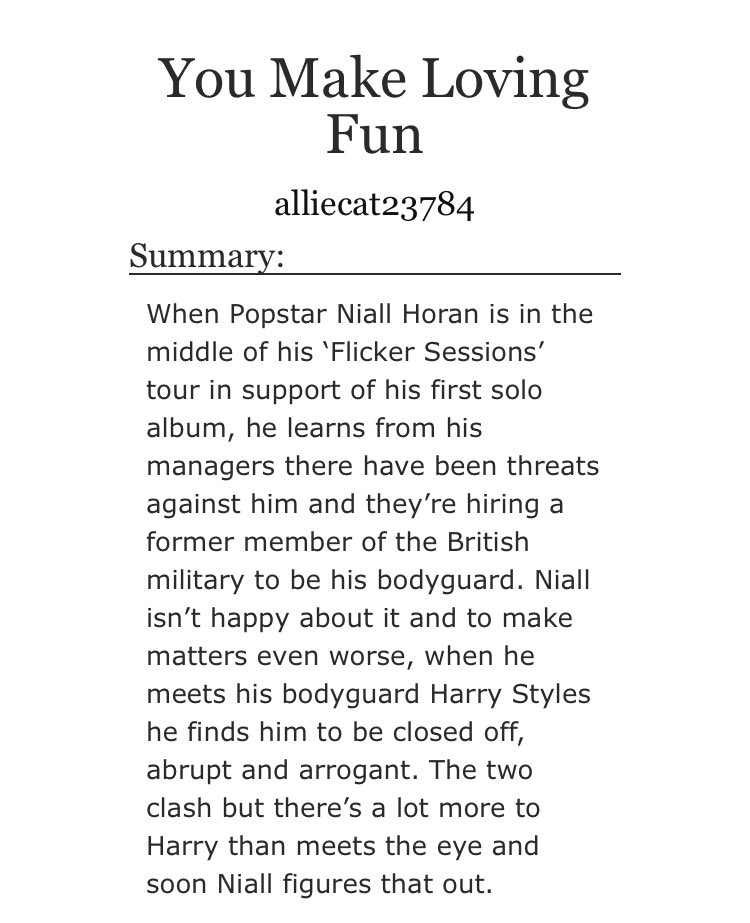 “You Make Loving Fun” by alliecat23784•bodyguard fic•famous Nido i even need to say more? just read it https://archiveofourown.org/works/14215815/chapters/32772384?view_adult=true