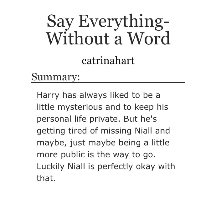 “Say Everything- Without a word” by catrinahart•established relationship•idiots in love (when are they NOT idiots in love, honestly?) https://archiveofourown.org/works/11489199?view_adult=true