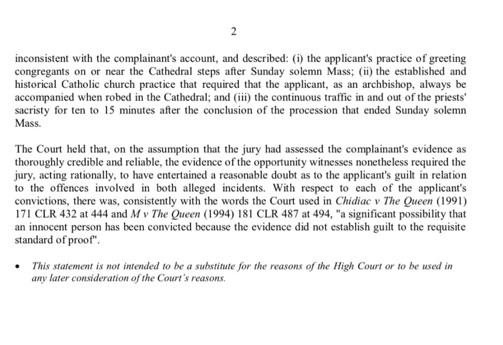 And here’s the decision.  #auslaw  #pell