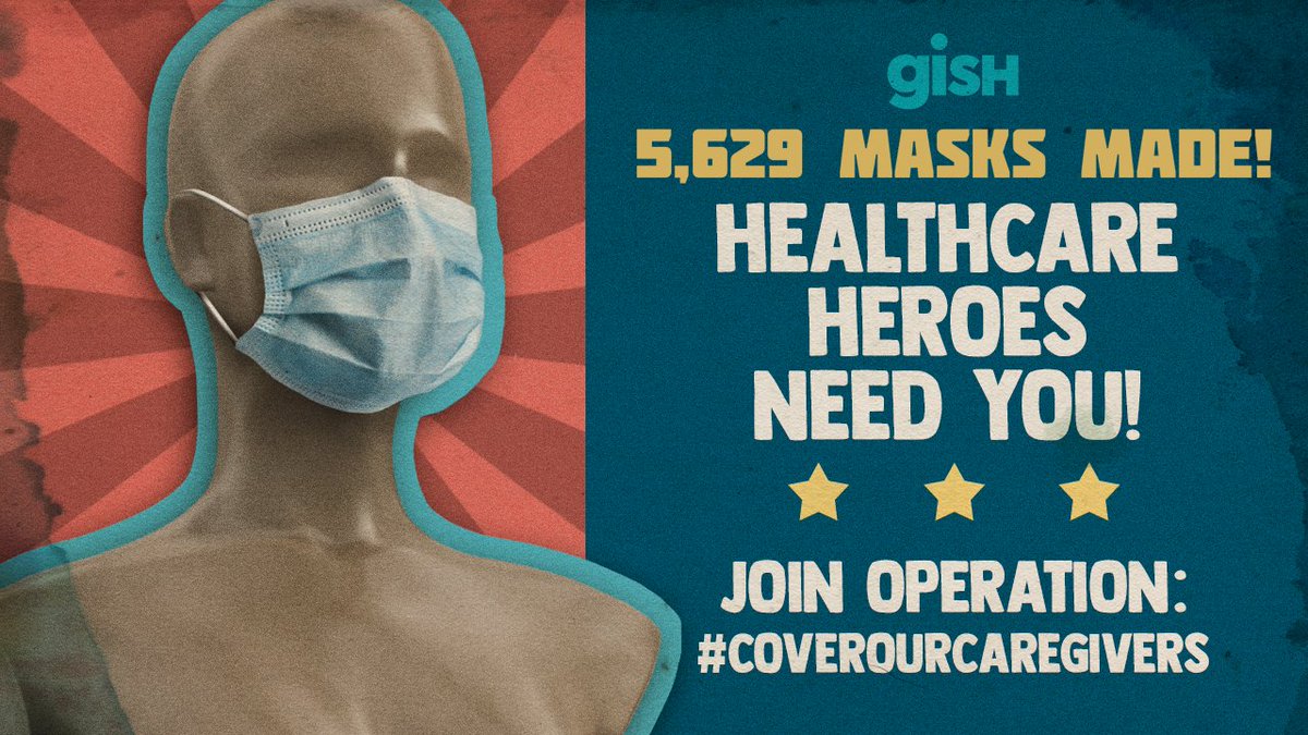 5,629 MASKS MADE! Health care workers need you. Join Operation #CoverOurCaregivers