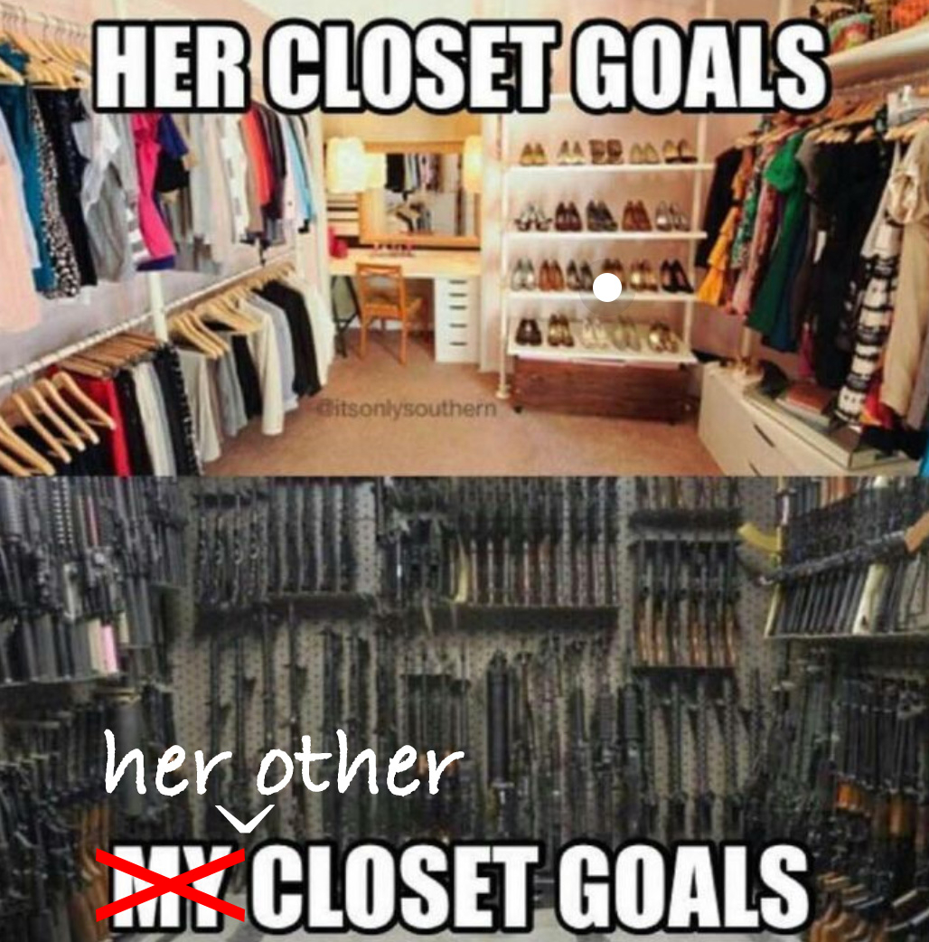 WellArmedWoman's tweet photo. Don’t worry… I fixed it 😉

#closetgoals #girlsloveguns #womenandguns #gungoals https://t.co/97OkUxDDXn