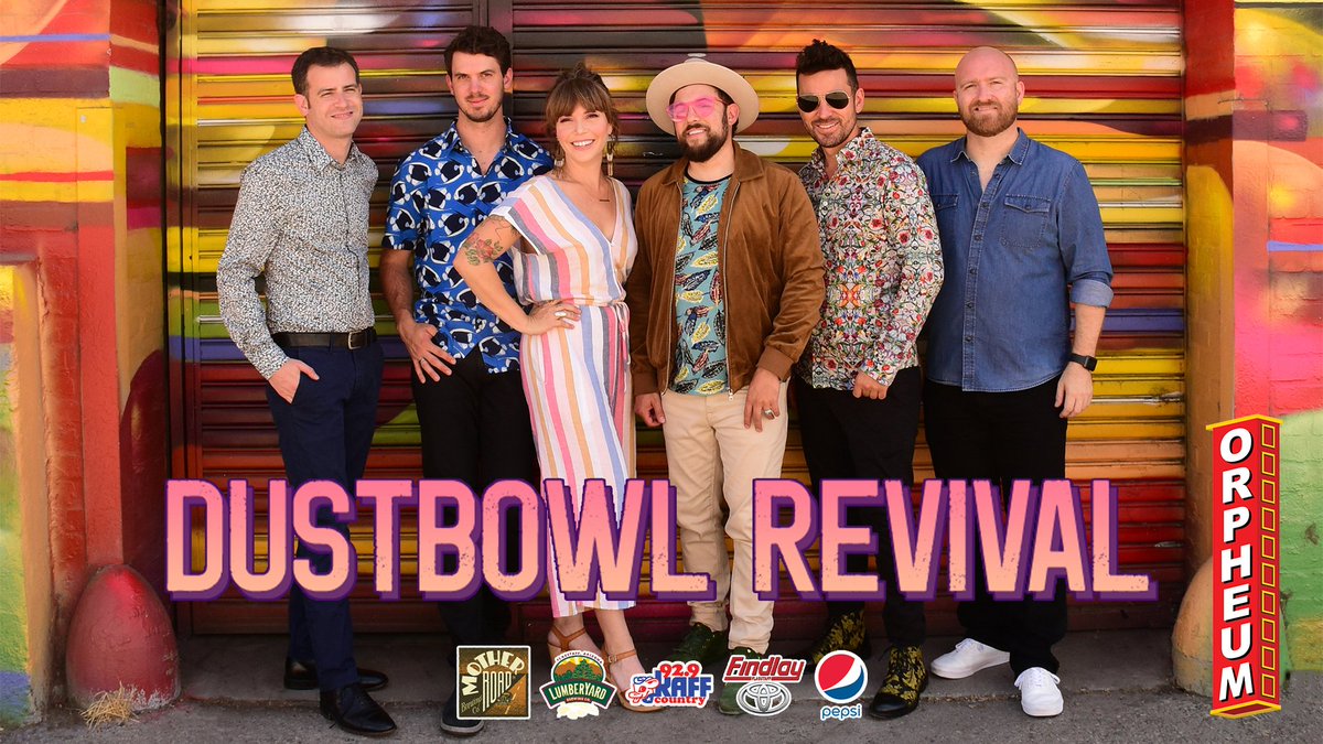 ** RESCHEDULED SHOW **
The beat goes on! We're pleased to have a confirmed date later in the year for you to see Dustbowl Revival LIVE at The Orpheum Theater in Downtown Flagstaff! Join us on SEPTEMBER 24, tickets on sale NOW, click: bit.ly/2XqtRar