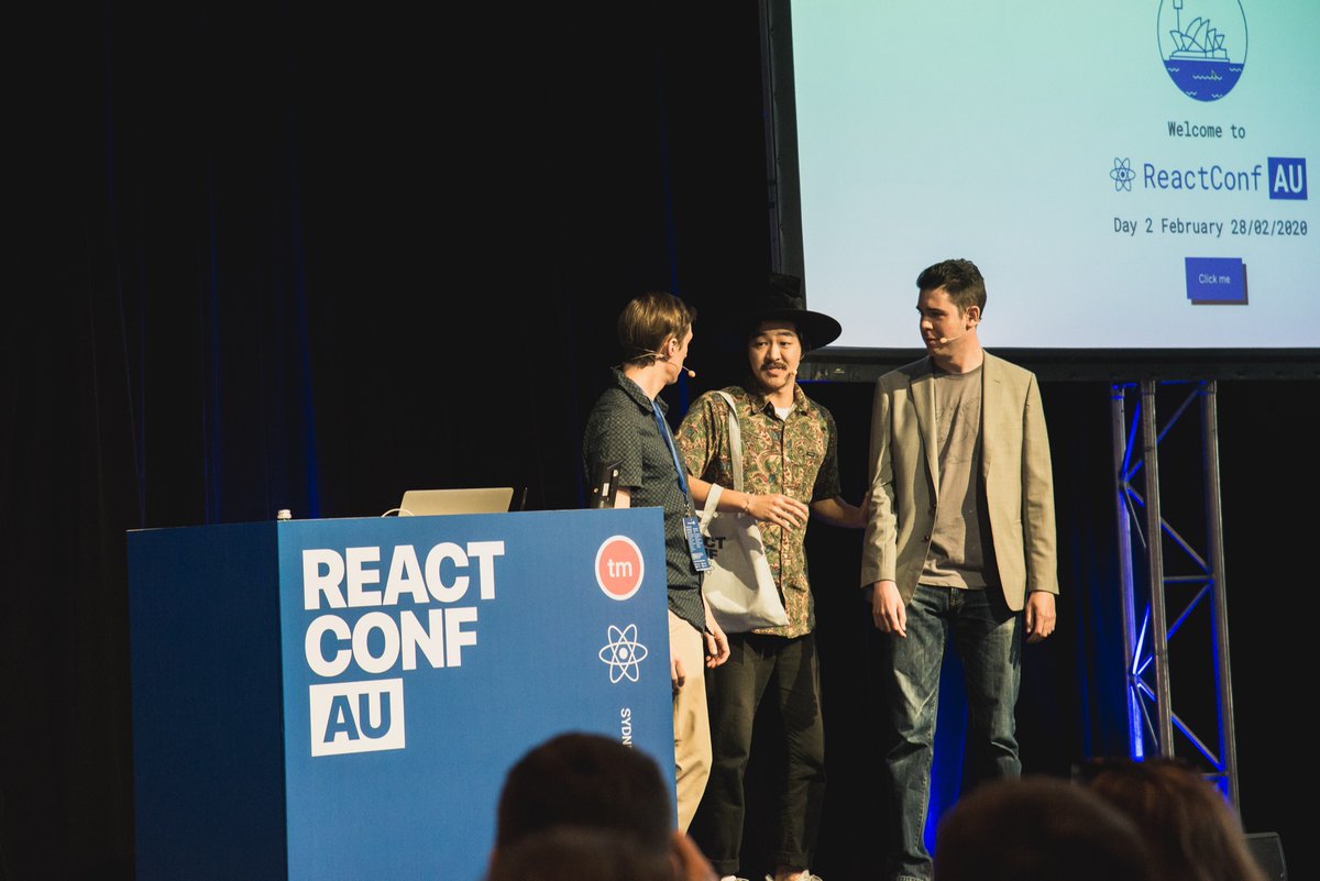 ReactConf AU (@reactconfau) on Twitter photo Some mid morning fun: A #ReactConfAU play by Terence & Friends π¬π
ππ reactconfau.com/talks/redux-coβ¦
When Terence (<a href="/terence_jeong/">terence jeong</a>) isn't goofing around onstage, he works with @DeloitteDIGI_AU making him... Deloitte-ful! π₯
Cheesy joke credit to <a href="/jsscclr/">jessica claire</a> ππ§ Some mid morning fun: A #ReactConfAU play by Terence & Friends π¬π
ππ reactconfau.com/talks/redux-coβ¦
When Terence (<a href="/terence_jeong/">terence jeong</a>) isn't goofing around onstage, he works with @DeloitteDIGI_AU making him... Deloitte-ful! π₯
Cheesy joke credit to <a href="/jsscclr/">jessica claire</a> ππ§