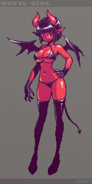 #ドット絵 #pixelart 
こんなの描いてみました。オーバーレイを軽くかけてみたりしたけどどうみえるかな? 