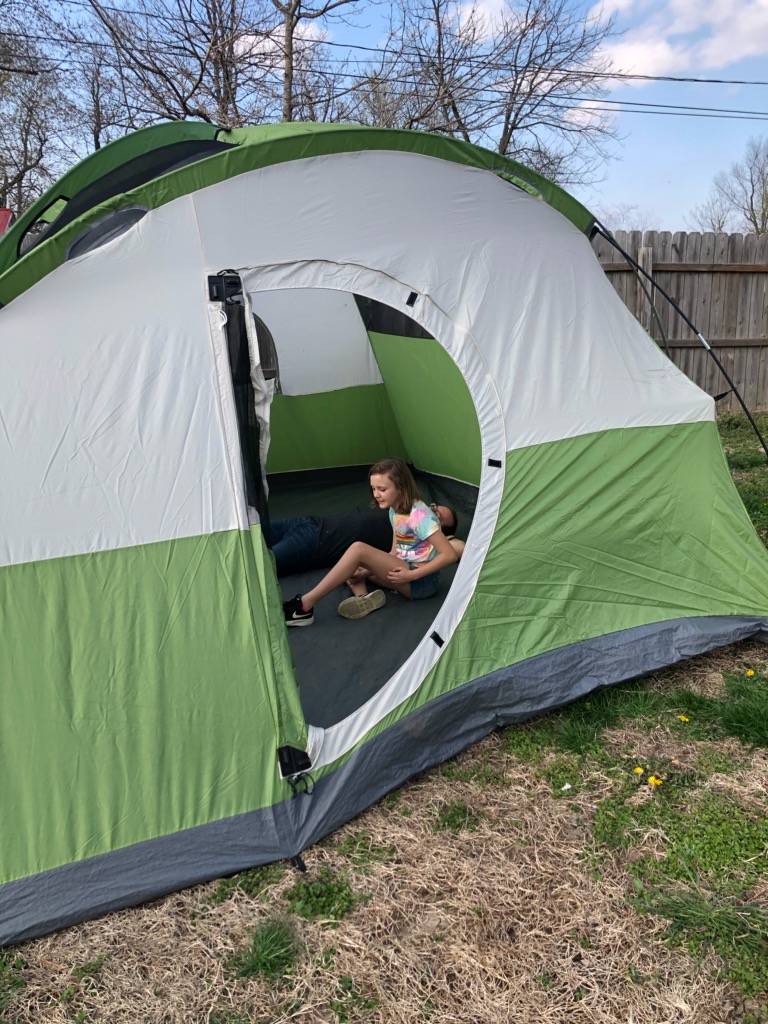tdugan75's tweet image. #ILedchat A4: Working from home this week during Spring Break lets me schedule my tweets on tweetdeck while "camping" in backyard of our home in #BHIll with our youngest! Can't wait to see how my back feels in the morning :(