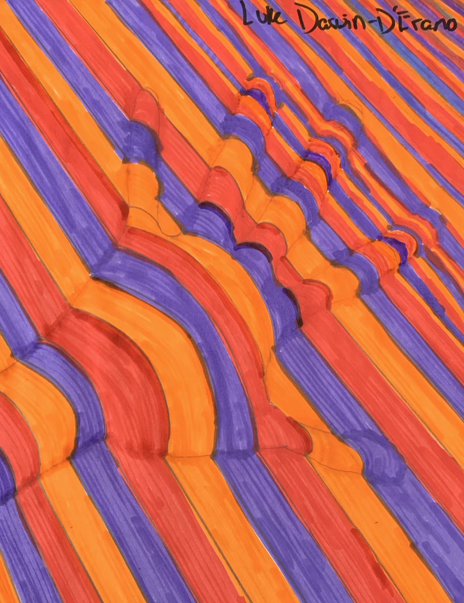 _LeslieFerris's tweet photo. We are learning about lines as an element of art this week. Loving the optical illusions my students are making combining colors and different types of lines! #chpantherpride #opticalillusion #elementsofart #elementofart #lines #ctegcisd #gcisdcte https://t.co/kVQO0frfwj