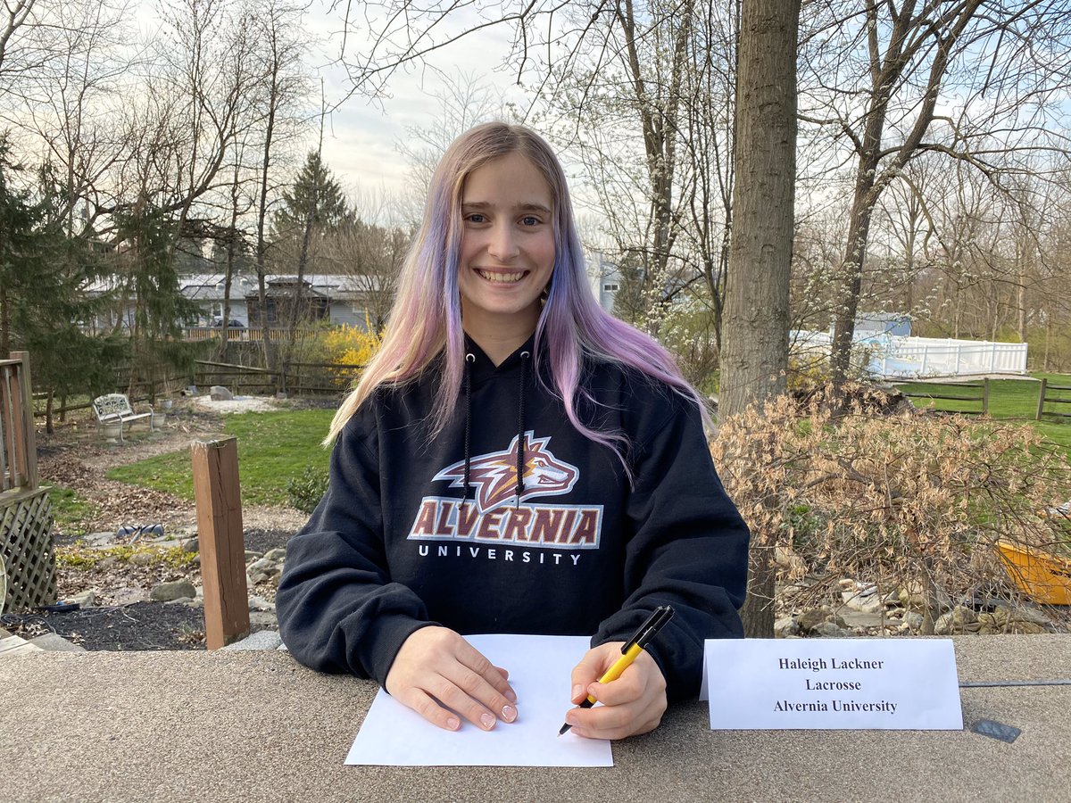 CDAthletics's tweet photo. Haleigh Lackner-Alvernia University-Lacrosse. https://t.co/2ATL4jqOC6