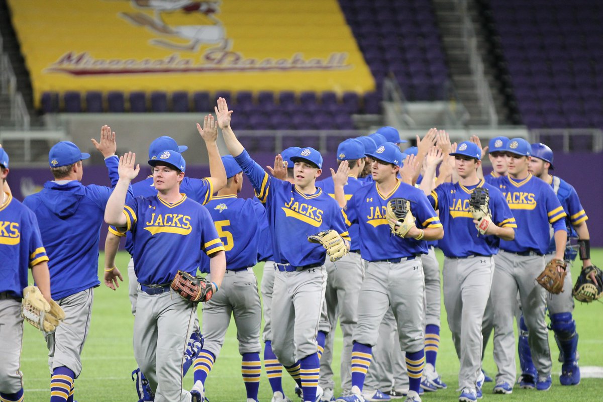 GoJacksBaseball's tweet photo. Happy National Student-Athlete Day to our Jackrabbit baseball team #RAB5 https://t.co/0ezlmXQGMZ