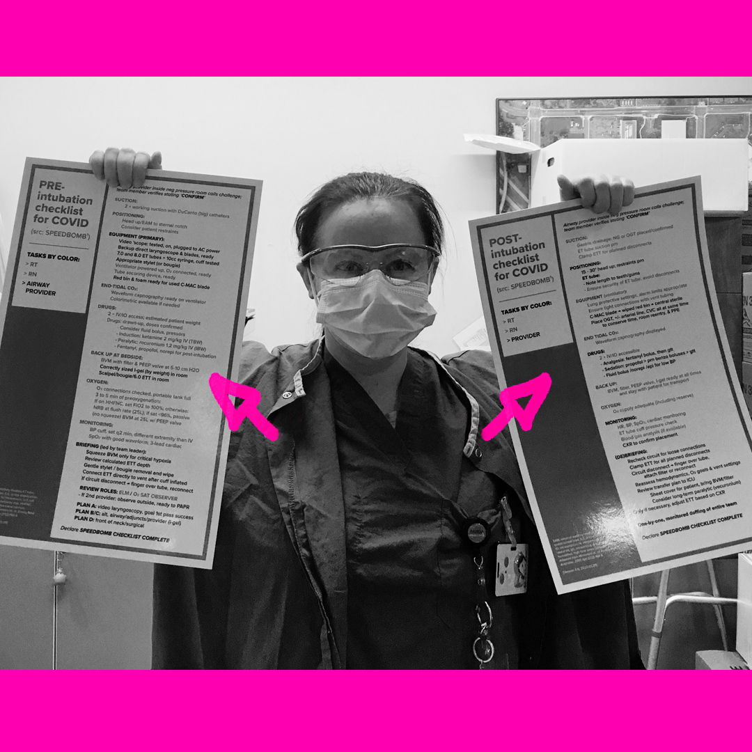 Medical procedures can be complicated, so sometimes supporting our frontline workers looks like large-format, laminated intubation checklists. Thanks to our partners <a href="/MolletPrinting/">David Mollet</a> and @ii_Graphics. 
#whilewestayhome
#roundhoused