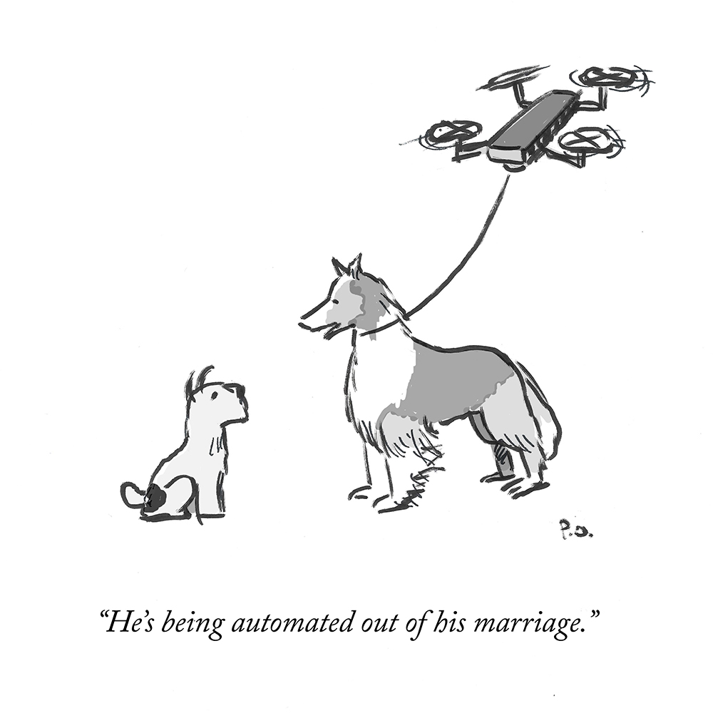 FoiledCartoons's tweet photo. #gagcartoonist #Cartoonoftheday #singlepanelcartoon #doghumor #collie #foxterrier #diversion #weeklyhumorist #dailylaughter #cartoonist #drone #automation #AI https://t.co/7a370G64Zm
