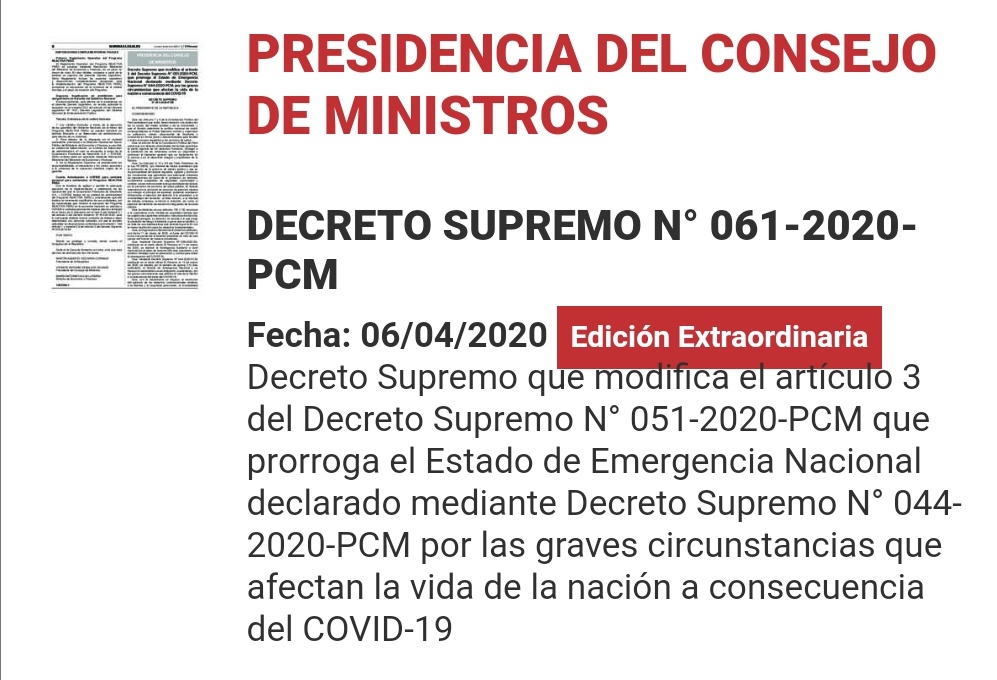 FrancoFeliziani's tweet photo. @resukano @Rosario_Sasieta Si ya esta publicado en la pagina web del peruano en edición extraordinaria https://t.co/iTRtIYLt8E