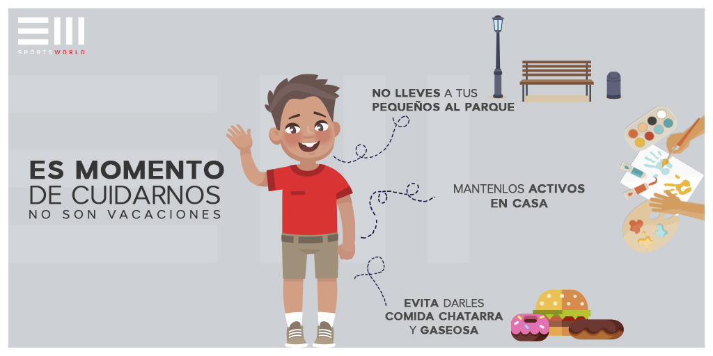 SportsWorldMex's tweet photo. Los niños también deben mantenerse activos, aquí te dejamos algunos tips para ellos. #SWEnTuCasa #FitKidz https://t.co/MnJoBd2HSi
