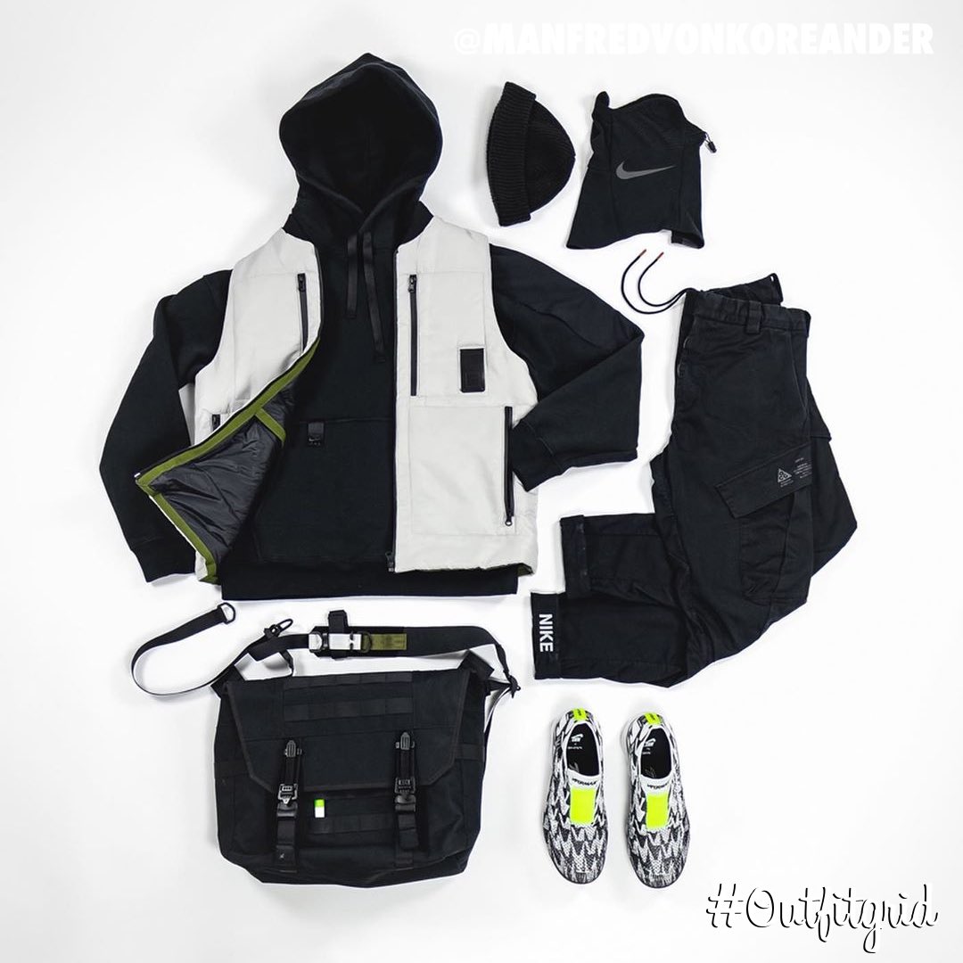 outfitgrid's tweet photo. Today's top #outfitgrid is by @manfredvonkoreander.
▫️ #NikeLab x #MatthewMWilliams #Hoodie
▫️ #Nike x #Acronym #VapormaxMoc2
▫️ #Nike #VaporKnit #Strike #Mask
▫️ #Weekday #Beanie
▫️ #Letasca #Vest
▫️ #OrbitGear #Bag https://t.co/NPKYR2nHse