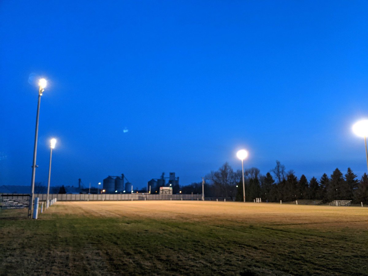 JaredBourquin's tweet photo. A look at Heron Lake laker field.  “Happiness can be found in the darkest of times, if one only remembers to turn on the light.” #BeTheLightMN @MSHSLjohn https://t.co/hTVOCKopRC