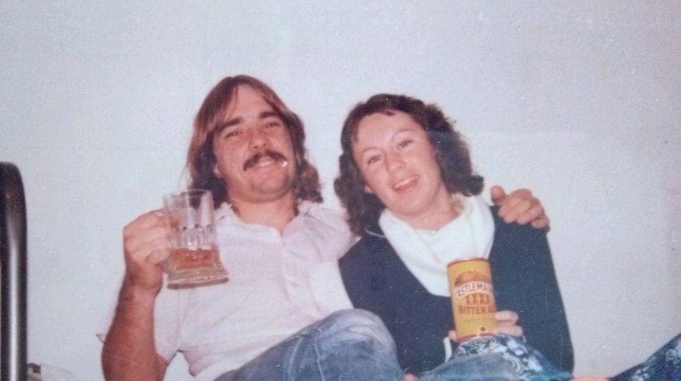 Come on we have all day.. give us a pic of you from the 70s or 80s.. Just for amusement  here's mine from 1978 with my future wife.. Cheers