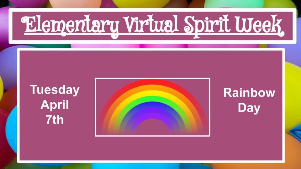 Get your rainbows on for Spirit Week! #reachforyourbest