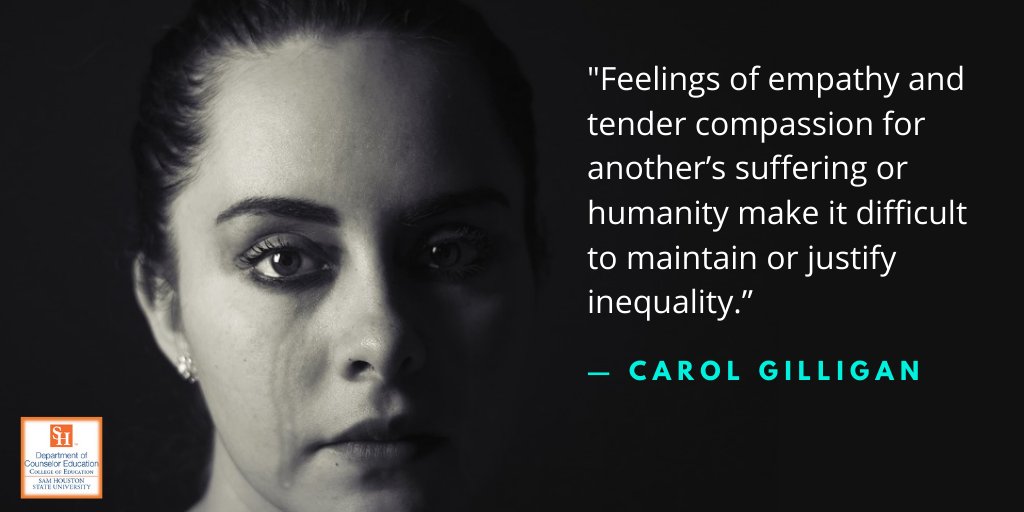 "Feelings of empathy and tender compassion for another’s suffering or humanity make it difficult to maintain or justify inequality.”
― Carol Gilligan

#theoristmondays