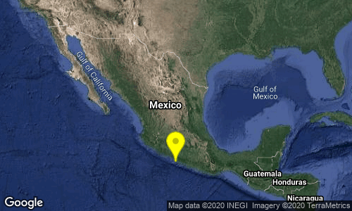 SismologicoMX's tweet photo. Preliminar: SISMO Magnitud 5.2 Loc  25 km al SURESTE de PETATLAN, GRO 06/04/20 20:52:18 Lat 17.33 Lon -101.18 Pf 10 km https://t.co/OxW4UcaG9R