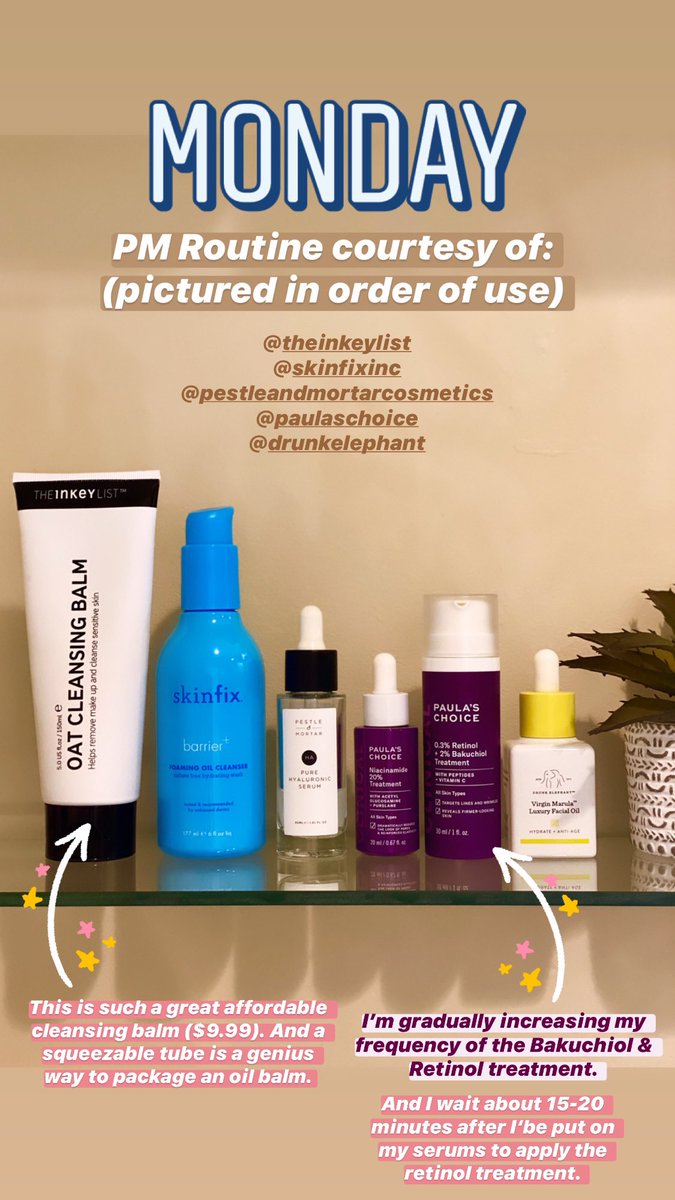 beautyincolor_'s tweet image. Tonight’s routine courtesy of @theinkeylist @SkinfixInc @PaulasChoice @PMortar @mydrunkelephant #beautyincolor #pmskincareroutine #pmskincare #pmroutine