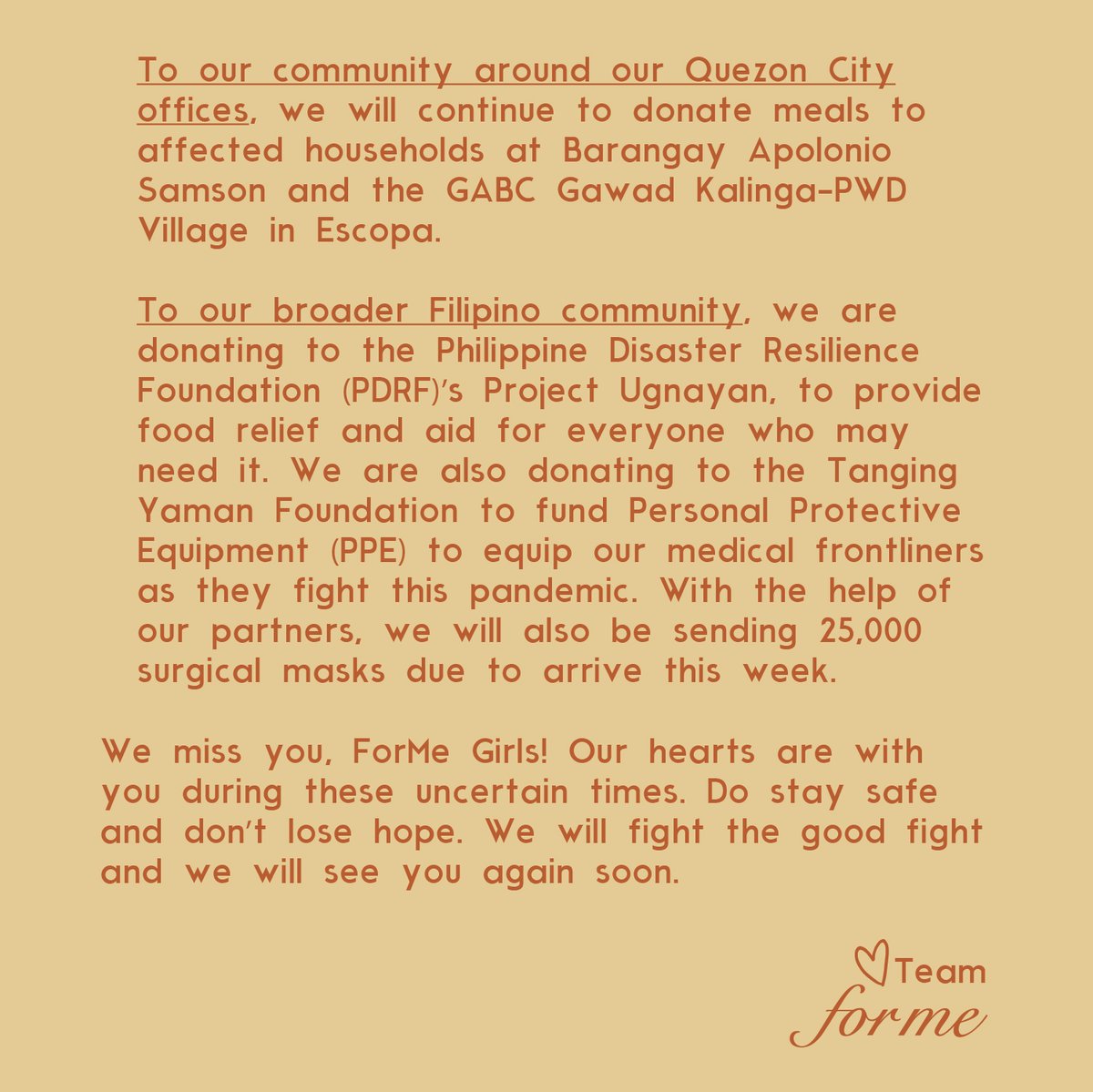 ForMeClothing's tweet photo. Don’t worry, #ForMeGirls! We are fighting a good fight. https://t.co/LatTGBqv3Q