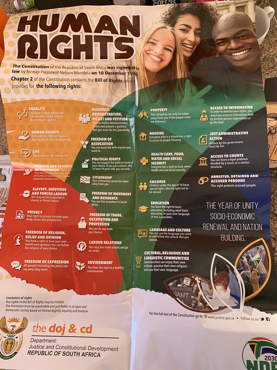 Billbobbird's tweet photo. How cool is this poster?  Such a pity current crisis has meant we haven’t been able to focus on Human rights and how critical they are! @RonaldLamola it will be up in our office when we go back! @MediaMattersZA https://t.co/vpZZJgKK23