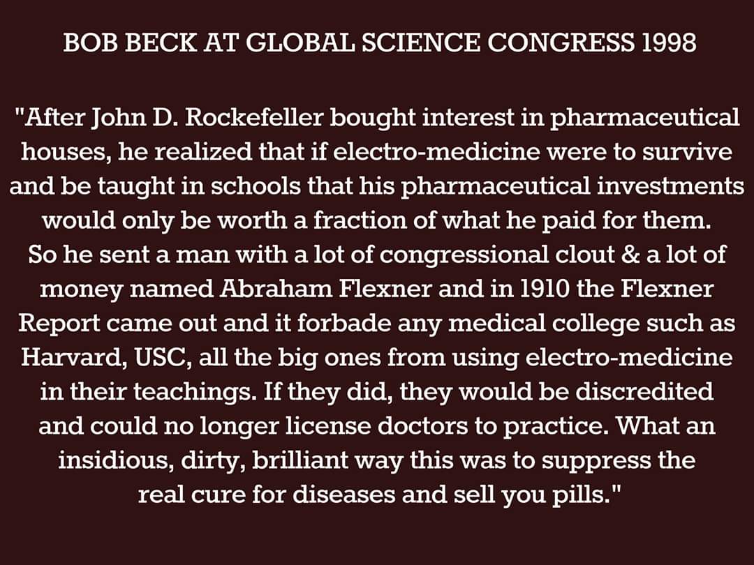 YunamSang's tweet photo. This is why you or your doctors have never heard of electromedicine.
#JOHNDROCKEFELLER #FLEXNERREPORT #BOBBECK #DRSTEVENKAALI https://t.co/3MBrQdbaeJ