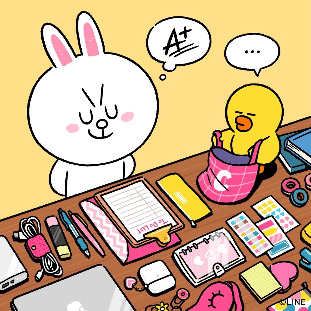 _LINEFRIENDS's tweet photo. You see, grades depend on utensils. 🤓
⠀
#AllSet #SchoolItems #SchoolMood #CONY #SALLY #LINEFRIENDS https://t.co/ltozG3jBeX