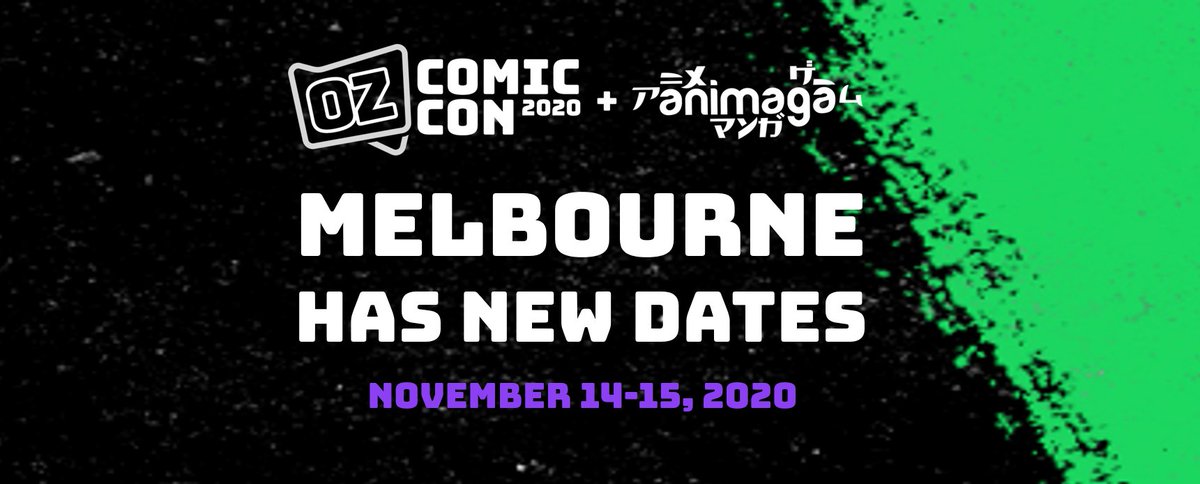 OzComicCon's tweet photo. We held on as long as we could however due to the ongoing COVID-19 situation it is necessary for us to announce the rescheduling of Oz Comic-Con + Animaga Melbourne 2020 at November 14 &amp; 15!

Read more at: https://t.co/ozns0wqq3e https://t.co/bEDvX7ZYtB