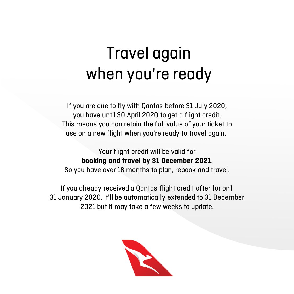 Qantas tweet media