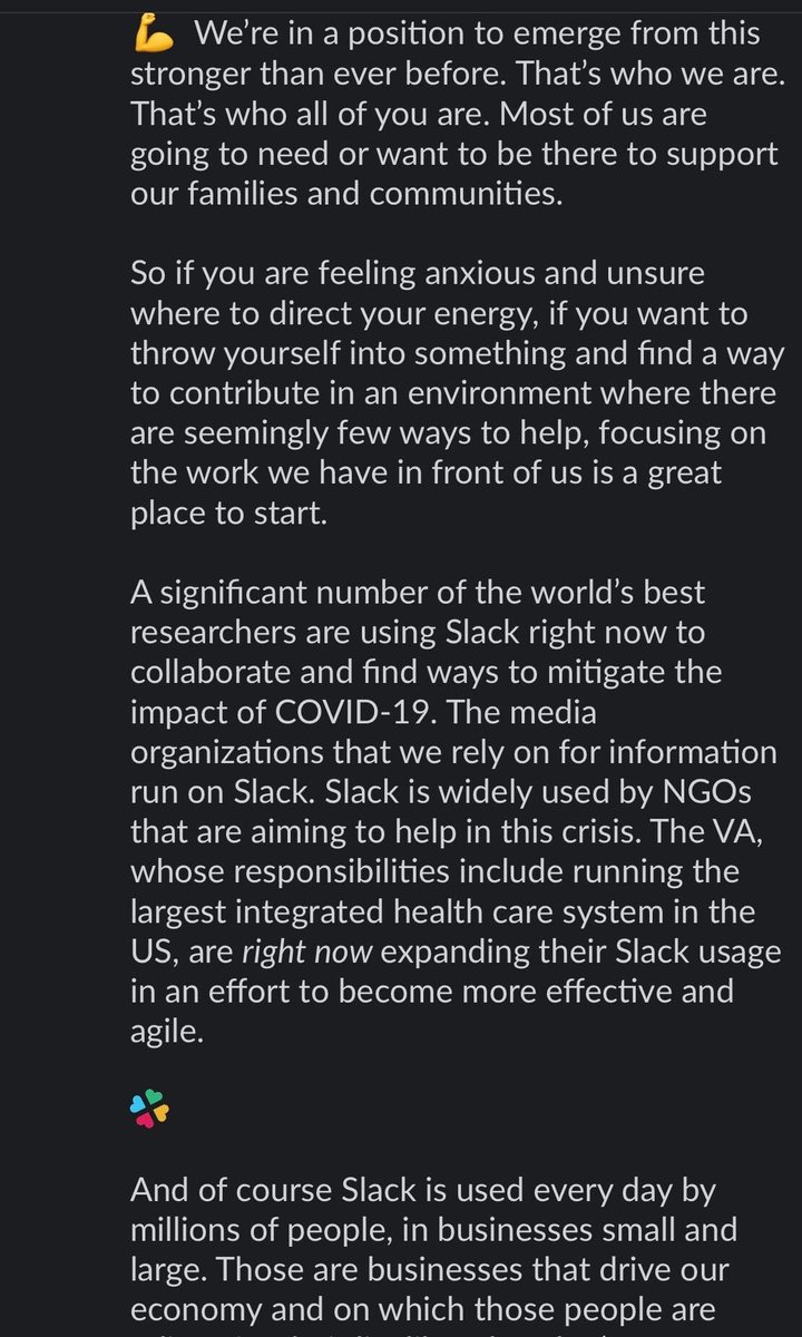 The whole company was energized and moving fast. All hands on deck as existing customers accelerated rollout plans and new team creation continued to increase. But we could tell anxieties were also increasing. Leaders across the company stepped up internal communication. I wrote: