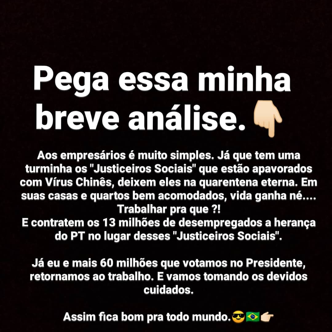 Carlos901311's tweet photo. #BolsonaroTemRazao 

"Soldado que vai a guerra e tem medo de morrer é um covarde".

🇧🇷😎👉🏻 https://t.co/HJEeMrDIfu