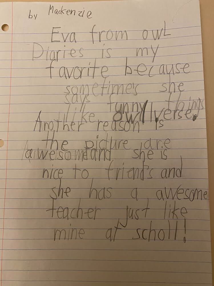 Wait for it... Mackenzie picks Eva from Owl Diaries!  Yahoo!  💛 #favoritebookcharacters <a href="/MemorialPreK1/">Melissa Bilsborough</a> #medfieldps <a href="/BecElliott/">Rebecca Elliott</a>