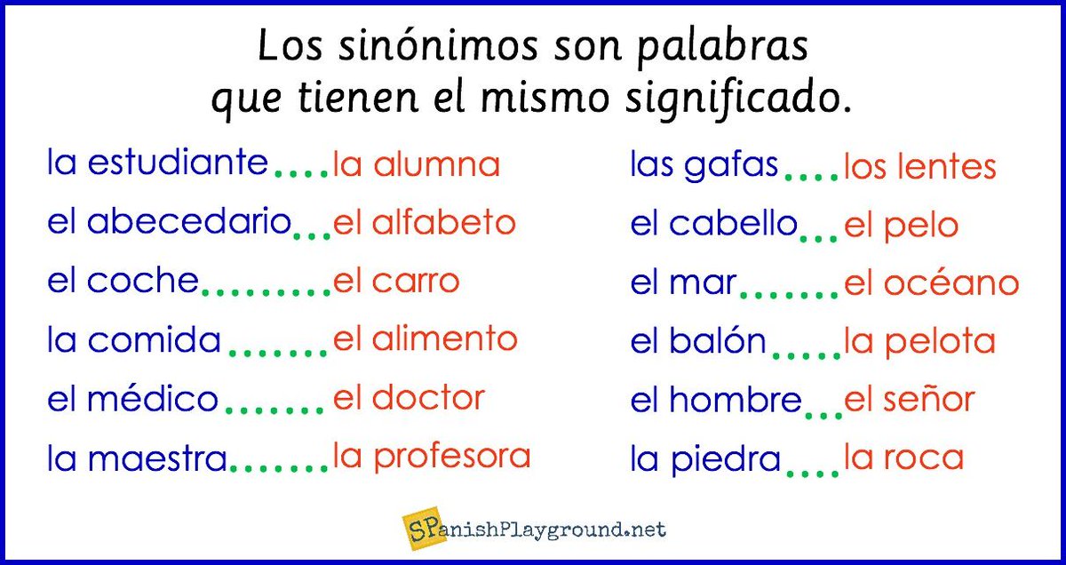 SpanishPlaygrd's tweet photo. Spanish Synonyms for Elementary Students - Activities and vocabulary cards for 29 synonym pairs. Free download https://t.co/RRxHXzyf94 https://t.co/Q4YWw61YpF