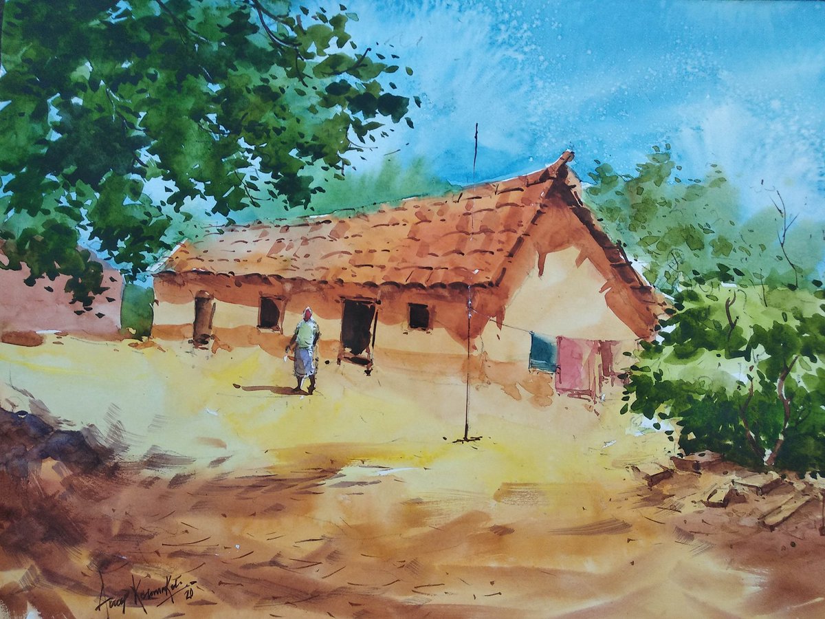 Watercolor on paper...
#watercolor #art #artwork #artists #landscape #ArtistOnTwitter