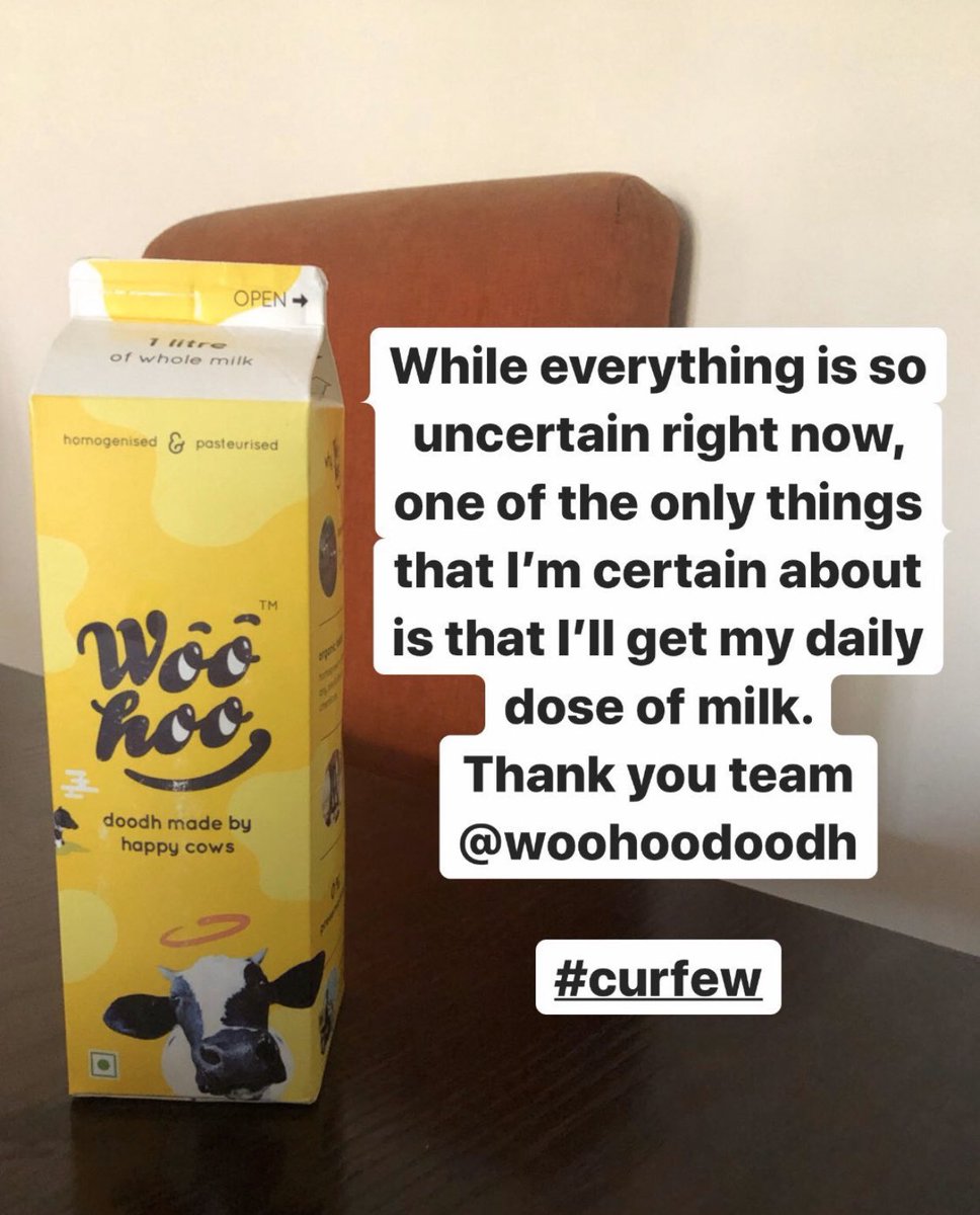 Harish Puri 🇮🇳 (@harishbpuri) on Twitter photo Day Two of lockdown.. The maid is absconding (hence this dishwasher), the cook is missing, no newspaper.. But what has been delivered on time is my carton of Woohoo milk..!! Take a bow, Team <a href="/woohoodoodh/">woohoo doodh</a> ..!! Love you guys..!!
Instagram pic courtesy <a href="/tanveendugal/">Dugal With A Single Ji</a> Day Two of lockdown.. The maid is absconding (hence this dishwasher), the cook is missing, no newspaper.. But what has been delivered on time is my carton of Woohoo milk..!! Take a bow, Team <a href="/woohoodoodh/">woohoo doodh</a> ..!! Love you guys..!!
Instagram pic courtesy <a href="/tanveendugal/">Dugal With A Single Ji</a>