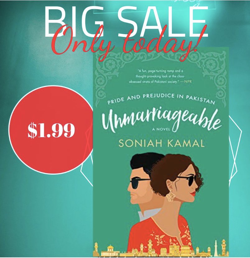 Unmarriageable $1:99 sale today across all platforms.  🤓🤓<a href="/WomenWriters/">womenwriters</a> @SheReadsBookCLB <a href="/SheReadsSA/">She Reads South Asia</a> <a href="/SthAsianWriters/">#SouthAsianWriters</a> <a href="/bustle/">Bustle</a> <a href="/ravishlydotcom/">Ravishly</a> <a href="/asianbooksblog/">Asian Books Blog</a> <a href="/thereadingwomen/">Reading Women</a> <a href="/WomenRead/">Read More Women</a> <a href="/diversebooks/">We Need Diverse Books</a> 

bookbub.com/books/unmarria…